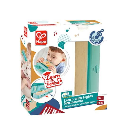 Hape Learn with Lights Teal Harmonica
